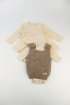 Pack Bodys Evolutivo + Chaleco Tejido (Beige) - comprar online