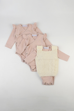 Pack Bodys Evolutivo + Chaleco Tejido (Rosa) - comprar online