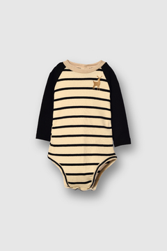 Body Malbin Rayado Crudo y Negro - comprar online