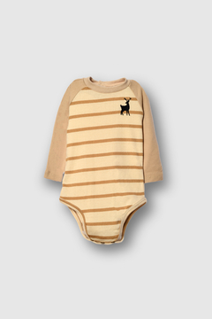 Body Malbin Rayado Crudo y Camel - comprar online