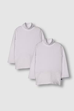 Pack x2 Polera Colegial (Blanco) - comprar online