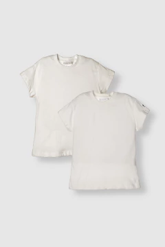 Pack x2 Remera Colegial (Blanco) en internet