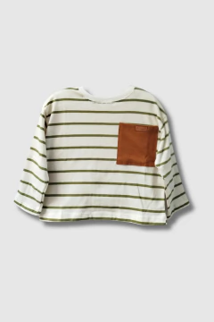 Remera Picasso Rayada Verde - comprar online