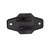 Isolador W para big haste de cerca elétrica industrial, peça de plástico preto com suportes para fixação.