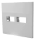 Placa elétrica 4x4 branca com espaço para dois módulos, modelo I9 Ilumi