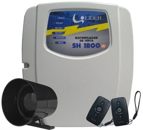 Central eletrifiadora SH1800w com 2 controles e sirene