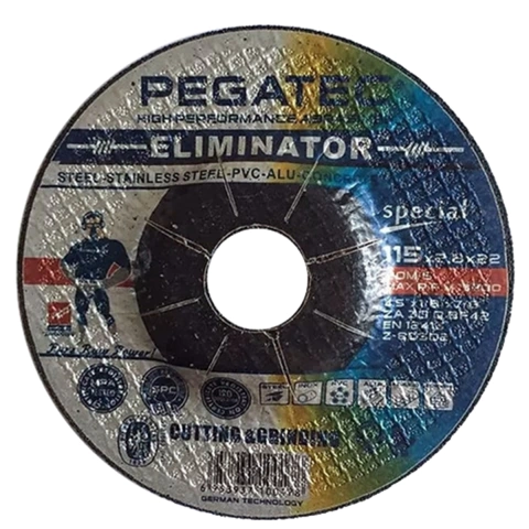 DISCO CORTE E DEBASTE 4,5'' ELIMINATOR 115X2.8MM PEGATECDISCO CORTE E DEBASTE 4,5'' ELIMINATOR 115X2.8MM PEGATEC
