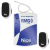 Receptor duplo Nice Genno com dois controles remotos, ideal para sistemas de alarme.