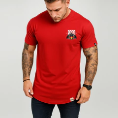 Camiseta Longline Estampa Frente e Costa F1 RED - comprar online