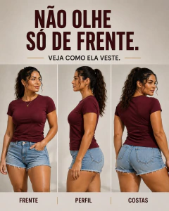 Camiseta Feminina BabyLook Básica Ultra Premium Rosa Vermelha ombro - Pintee T-shirt - Pinte seu estilo.