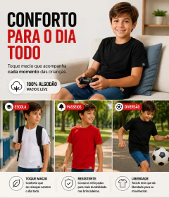Imagem do Camiseta Infantil 100% Algodão Ultra Premium Escudo Capitão