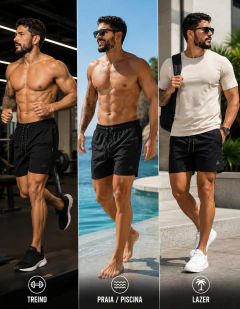 Kit 3 Short Praia Masculino Bermuda Tactel Verão Academia na internet