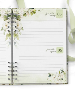 Agenda 2026 DATADA ROSAS BRANCAS - loja online