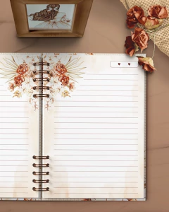 Caderno Coleção Boho Floral - Lec Scraps