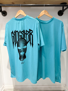 Remera Oversize Gangster Aqua