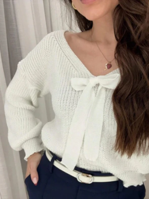 BLUSA TRICOT LACINHO