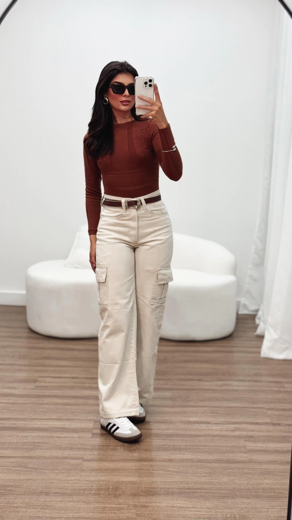 Calça Wide Leg Cargo