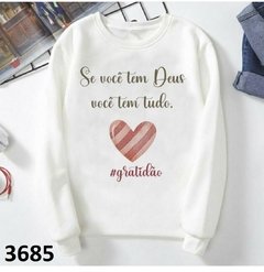 Blusa GG Moletinho Gratidão (BMP3685)