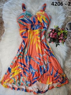Vestido Viscolycra Estampado Babdo Alça Linda (VVE4206)