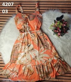 Imagem do Vestido Viscolycra Estampado Alça Corda na Cintura Linda (VVE4207)