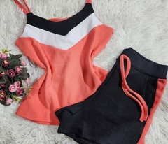 Conjunto Crepe Blusa Alça e Shorts (CJC4549) - comprar online