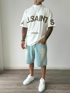 REMERA AZZ OVERSIZE ALL SAINTS CREMA - comprar online