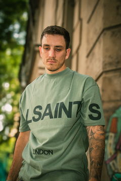 REMERA AZZ OVERSIZE ALL SAINTS VERDE - tienda online