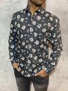 CAMISA NEGRA FLORES