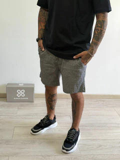 BERMUDA LR LINO GRIS OSCURO - comprar online