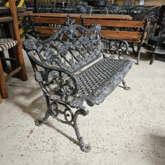 Banco de plaza de fundición de hierro - estancia-muebles