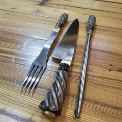 Juego Parrillero Triple de Cuchilla, Tenedor y Chaira - tienda online