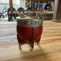 Mate imperial calabaza marrón guarda alpaca BASE BOLITAS - comprar online