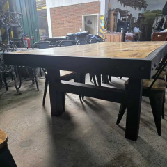 MESA INDUSTRIAL 120 X 240 NEGRO - tienda online