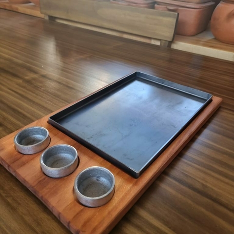 Kit de tabla + plancha grande + 3 Dips