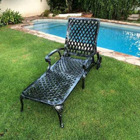 Reposera de fundición de aluminio GRIS