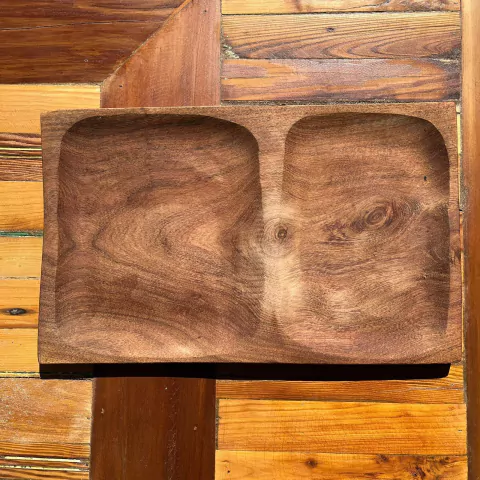 Plato rectangular de algarrobo 25 X 40