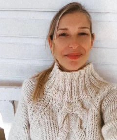 Sweater Raglan Aran guia con VUELTAS CORTAS EXPRESS