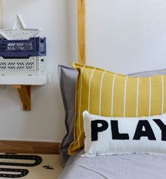 Almohadones Tusor RAYAS, ideales para deco infantil y juvenil. Disponibles en 3 tamaños y varios colores. Personaliza tu habitación con estilo y comodidad, combinalos con opciones lisas o estampadas para una Deco soñada!