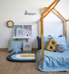 Funda de acolchado  para cuna - Tusor de Algodón - Lisa para cuna funcional. Renová la decoración de la habitación de bebé en un click!