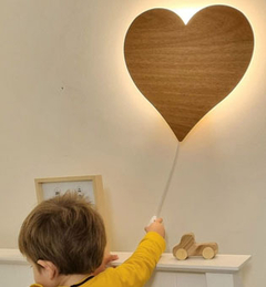 Luz de noche de pared infantil en forma de corazón, iluminá el dormitorio de niños con mucho amor