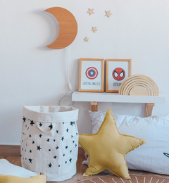 Lámpara infantil en forma de luna, iluminación suave y cálida para dormitorios de niños