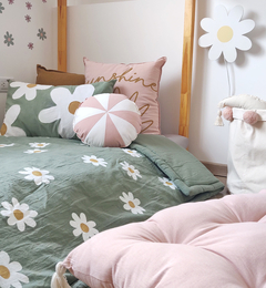 Lámpara infantil Margarita Blanca, iluminación suave y decoración para dormitorio infantil