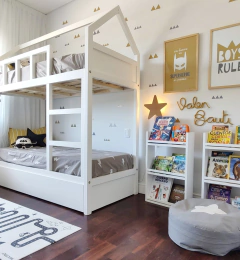 Cartel en tricotín con nombre personalizado para decoración infantil