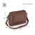 Bolsa Transversal Pequena Couro Marrom Flor na internet
