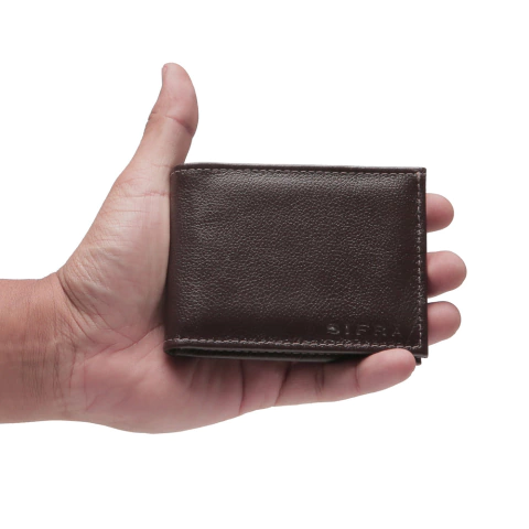 Carteira Masculina Slim Porta Cartões Couro Marrom