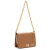 Bolsa Clutch Pequena Couro Caramelo Ouro Lua - Sifra Bolsas e Carteiras de couro legítimo