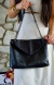 Bolsa Ombro Envelope Couro Preto Viena