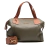 Bolsa Sacola Grande Couro Verde Militar Tiffany