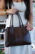 Bolsa Tote Média Couro Marrom Escuro Sophie