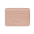 Porta Cartão Duplo Couro Rose